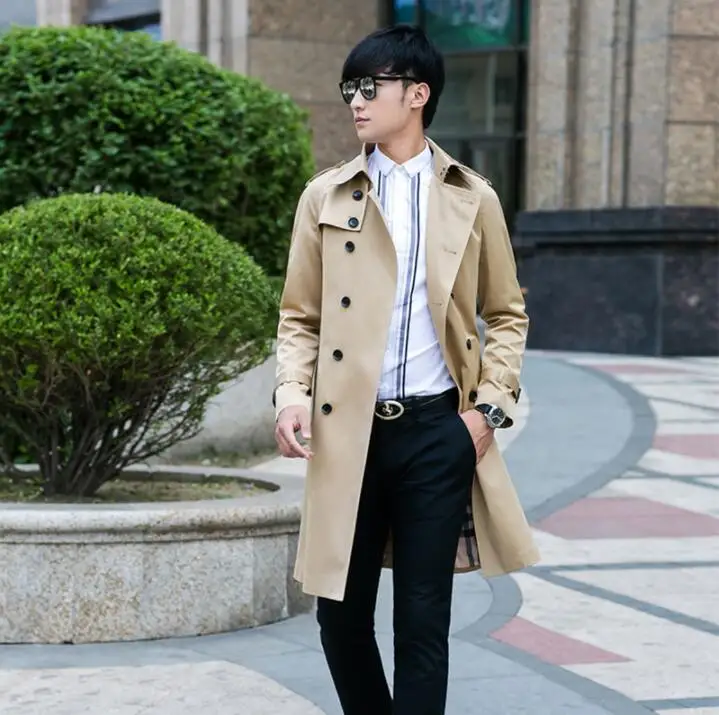 Fashion ouble-breasted clothes mens trench coats man long coat slim fit overcoat long sleeve khaki black blue beige spring dfg78
Fashion ouble-breasted clothes mens trench coats man long coat slim fit overcoat long sleeve khaki black blue beige spring dfg78