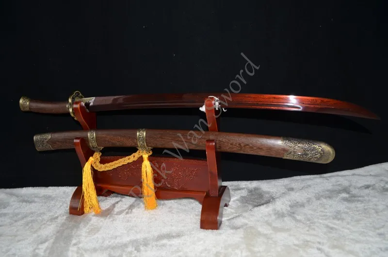 CHINESE QING SWORD FOLDED DAMASCUS STEEL FULL TANG FUCTIONAL& DECORATION-RICK WAN SWORD
CHINESE QING SWORD FOLDED DAMASCUS STEEL FULL TANG FUCTIONAL& DECORATION-RICK WAN SWORD