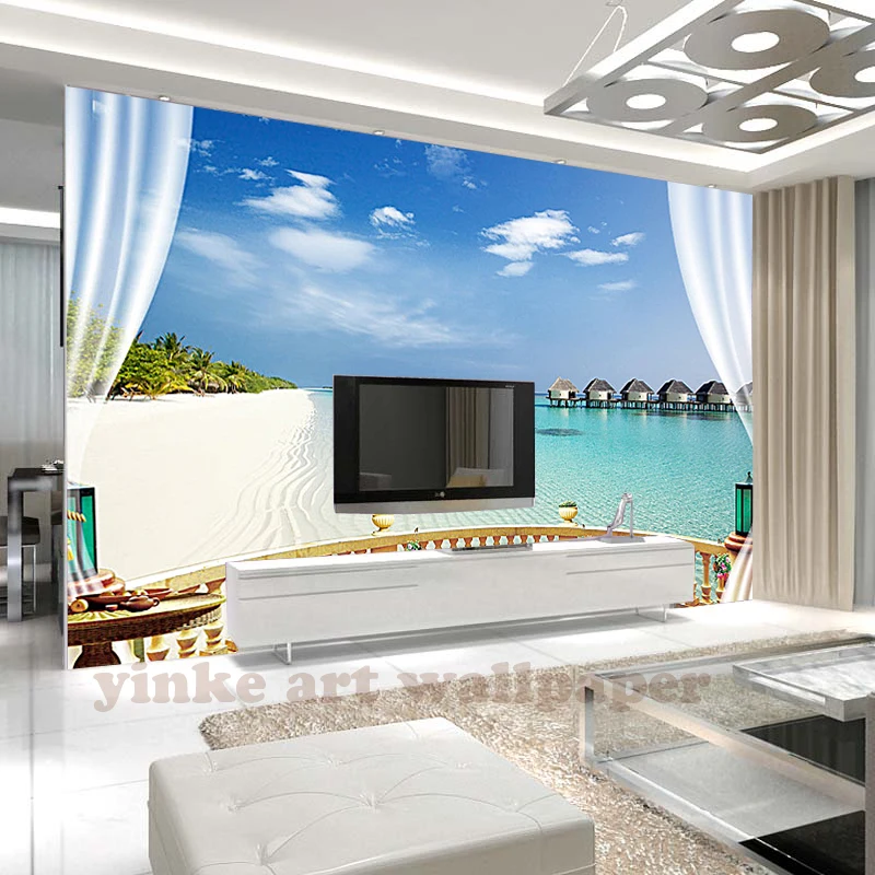 

Настенные 3D-обои с изображением Морского Пейзажа, настенные современные обои на заказ для спальни, балкона, окна, ландшафта