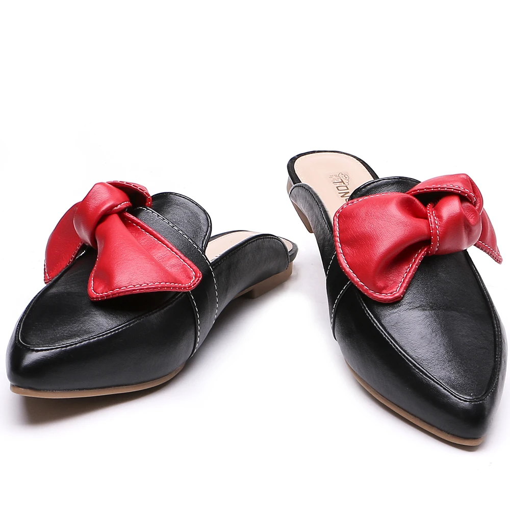 Tongpu Для женщин Шлёпанцы Обувь острый носок PU плоские для 225 579|slippers flat|women shoes