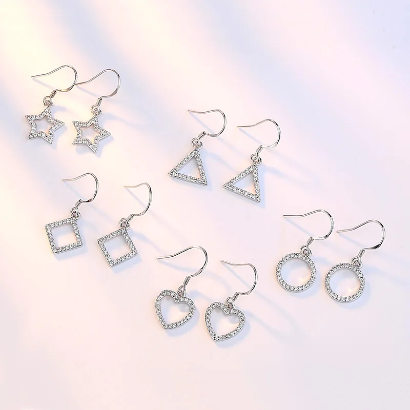100% 925 sterling silver fashion geometric design shiny crystal ladies`stud earrings female birthday gift wholesale women
100% 925 sterling silver fashion geometric design shiny crystal ladies`stud earrings female birthday gift wholesale women