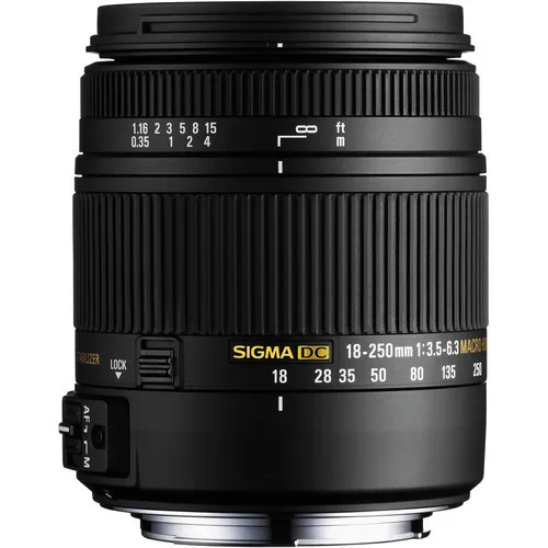 Макрос-линза Sigma 18-250 мм линза HSM постоянного тока для Nikon D3300 D3200 D3100 D5300 D5200 D5100 D90 D7000