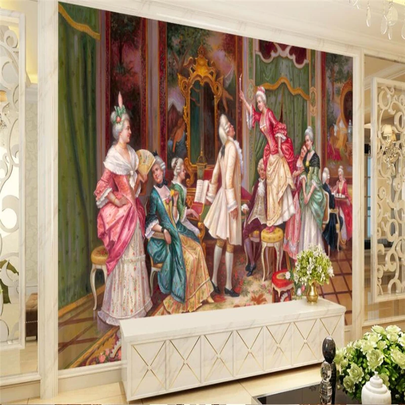 beibehang Custom 3d wallpapers ancient European characters oil painting court party mural TV wall decoration painting
beibehang Custom 3d wallpapers ancient European characters oil painting court party mural TV wall decoration painting