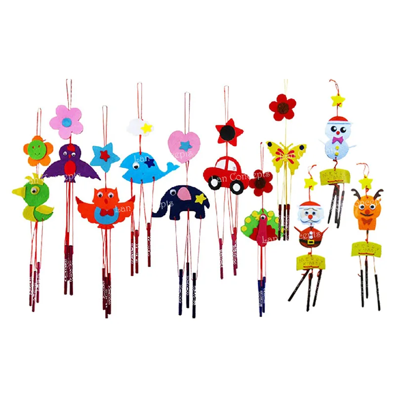 Wholesale DIY Craft Kit - Felt Windbell Wind Chime for Education Kids Children Gift - mixed designs 30 sets/lot free shipping
Wholesale DIY Craft Kit - Felt Windbell Wind Chime for Education Kids Children Gift - mixed designs 30 sets/lot free shipping