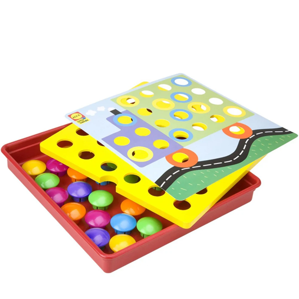Kids 3D Puzzles Toy Colorful Buttons Assembling Mushrooms Nails Kit Baby Mosaic Composite Picture Puzzles Board Educational Toy
Kids 3D Puzzles Toy Colorful Buttons Assembling Mushrooms Nails Kit Baby Mosaic Composite Picture Puzzles Board Educational Toy