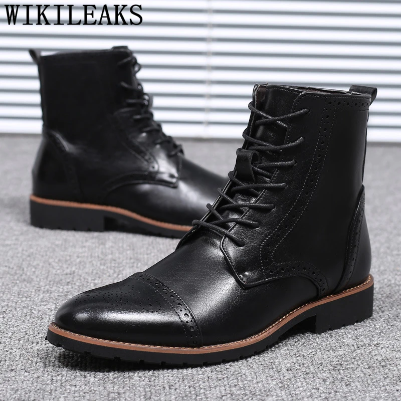 High Quality Mens Dress Boots Leather Motorcycle Boots Men Shoe Ankle Boots Western Boots Italian Man Shoes Brogues Coiffeur
High Quality Mens Dress Boots Leather Motorcycle Boots Men Shoe Ankle Boots Western Boots Italian Man Shoes Brogues Coiffeur
