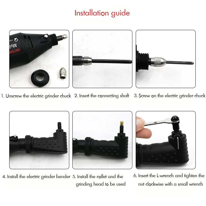 1 Set Rotary Tools Right Angle Converter Electric Grinder Right Angle Adapter for Abrasive Tool Electric Tool Accessories
1 Set Rotary Tools Right Angle Converter Electric Grinder Right Angle Adapter for Abrasive Tool Electric Tool Accessories