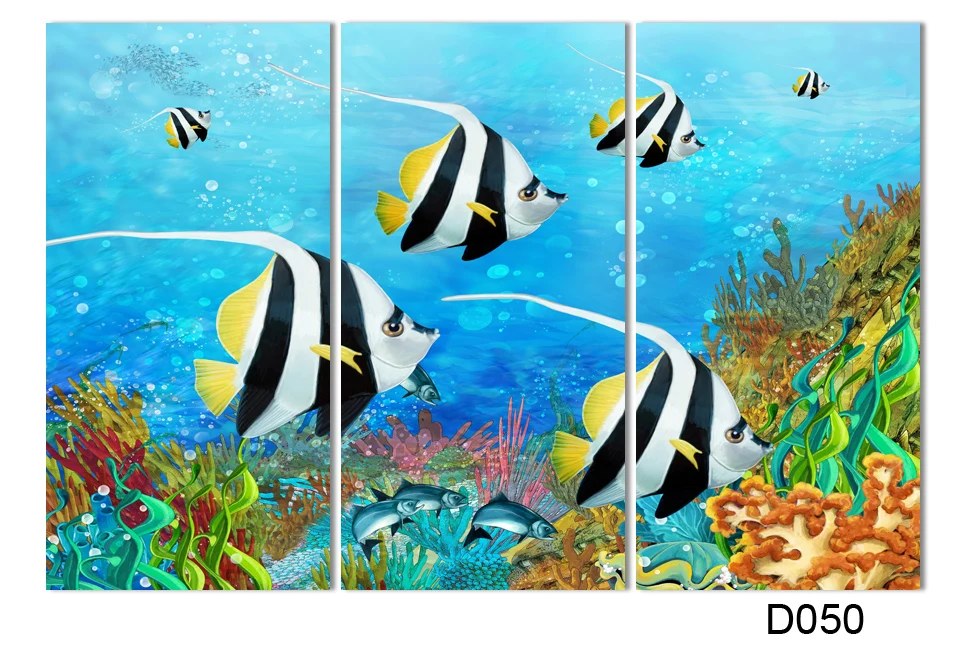 3PCS Undersea world Oil Painting Printed on canvas fish Painting for Home Decor Wall Decor children's room. no frame
3PCS Undersea world Oil Painting Printed on canvas fish Painting for Home Decor Wall Decor children's room. no frame