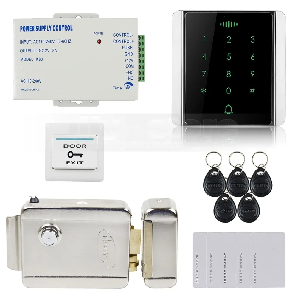 RFID-считыватель DIYSECUR 125 кГц, клавиатура с паролем + система контроля доступа с электрическим замком, комплект безопасности
RFID-считыватель DIYSECUR 125 кГц, клавиатура с паролем + система контроля доступа с электрическим замком, комплект безопасности