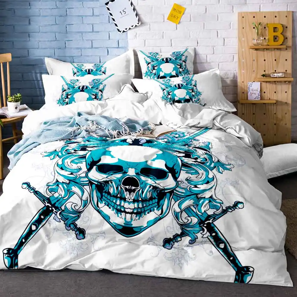 Home Textiles Gothic Skull Floral Single Duvet Sheet Comforter Bedding Set King Size Soft Bedclothes Printed Luxury Linens E
Home Textiles Gothic Skull Floral Single Duvet Sheet Comforter Bedding Set King Size Soft Bedclothes Printed Luxury Linens E