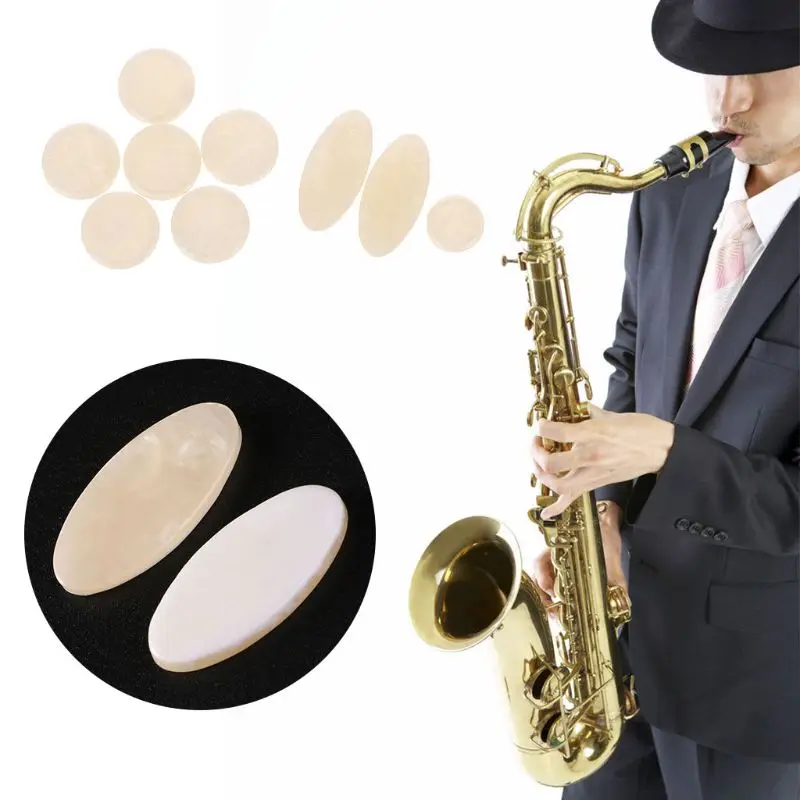 9 шт саксофон застежка колодки Пряжка кнопка оснастки набор ключ Shim Sax инструмент