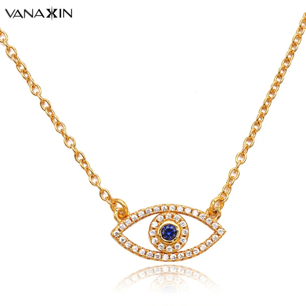 VANAXIN Blue Evil Eye Necklaces Pendant Gold Color Jewelry High Quality AAA CZ Stone Necklace Women Girl Blue Crystal
VANAXIN Blue Evil Eye Necklaces Pendant Gold Color Jewelry High Quality AAA CZ Stone Necklace Women Girl Blue Crystal