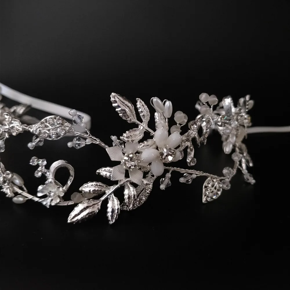 Antique Silver Wave Bridal Headband Flower Hair Vine Wedding Headpiece Hair Jewelry For Brides 2018
Antique Silver Wave Bridal Headband Flower Hair Vine Wedding Headpiece Hair Jewelry For Brides 2018