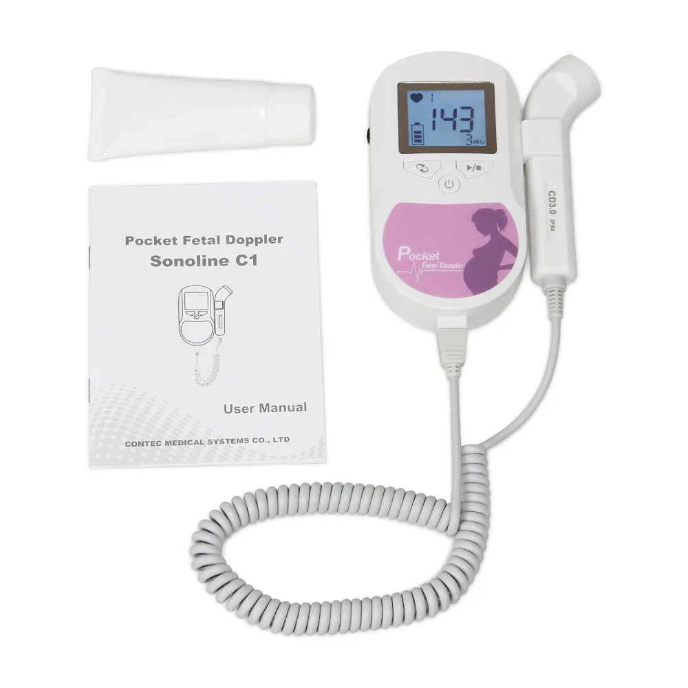 CONTEC Fetal doppler,Prenatal heart Baby sound Monitor,2Mhz Sonoline C1 ,Blue and Pink
CONTEC Fetal doppler,Prenatal heart Baby sound Monitor,2Mhz Sonoline C1 ,Blue and Pink