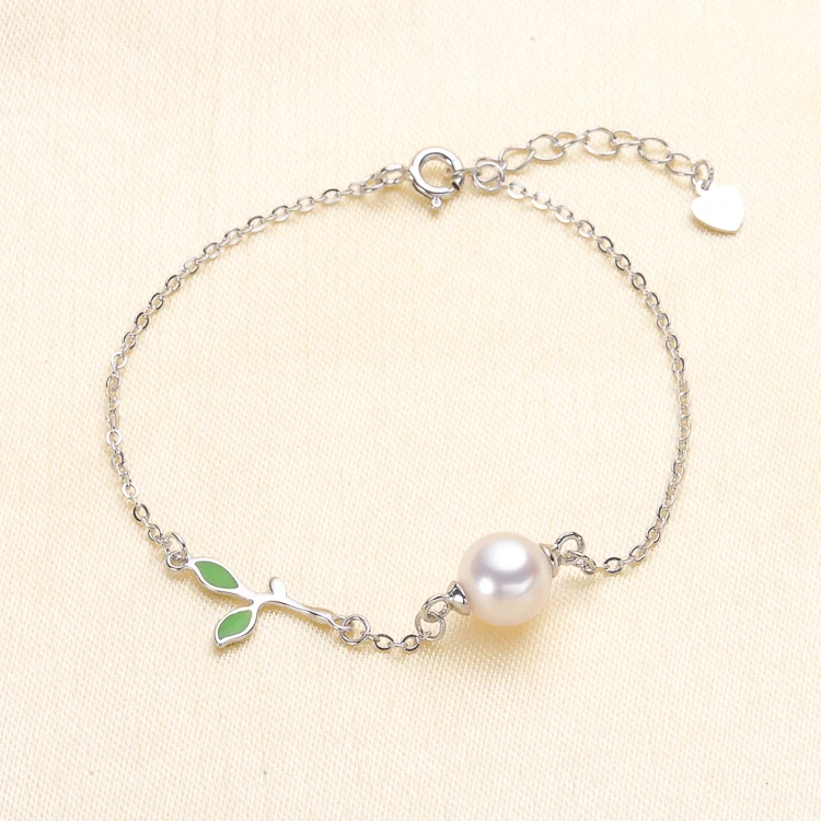 Green Leaf Pearl Bracelet Holder S925 Sterling Silver Bracelet Chain Jewelry Accessory Women DIY Components 3Pcs/Lot
Green Leaf Pearl Bracelet Holder S925 Sterling Silver Bracelet Chain Jewelry Accessory Women DIY Components 3Pcs/Lot