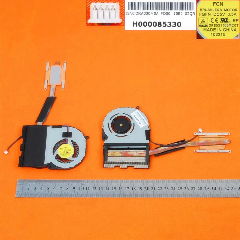 New Laptop Cooling Fan For Toshiba P55W-C E45W-C Series(FCN Brand,Fan + Heatsink,20cm) PN:H000085330 13N0-DRA0304 DFS531105MC0T
New Laptop Cooling Fan For Toshiba P55W-C E45W-C Series(FCN Brand,Fan + Heatsink,20cm) PN:H000085330 13N0-DRA0304 DFS531105MC0T