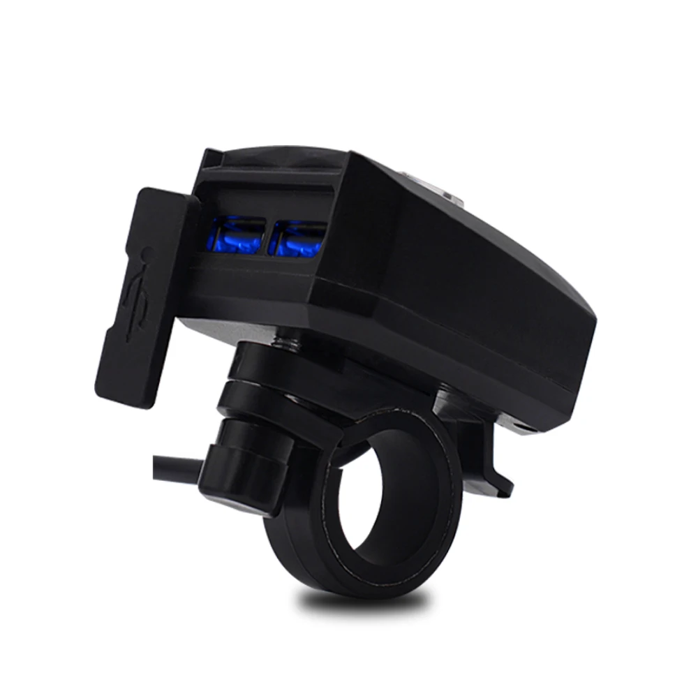 10V 80V мотоцикл 2.4A двойной USB Водонепроницаемый Зарядное устройство скутер руль
