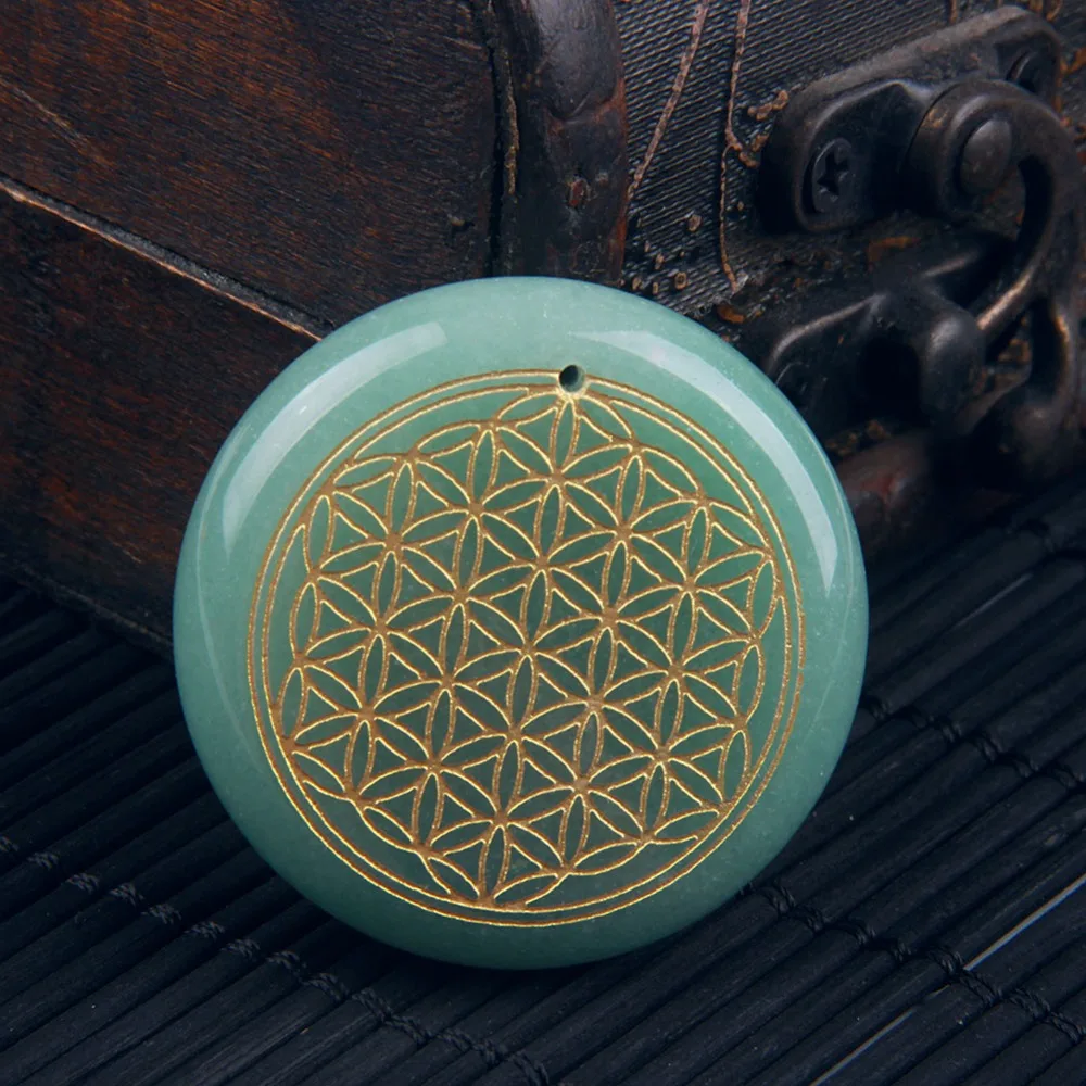 yaye 40*10mm Natural Semiprecious Green Aventurine Crystal Reiki Healing Stone Flower of Life Pattern Pendant with Hole 1pc
yaye 40*10mm Natural Semiprecious Green Aventurine Crystal Reiki Healing Stone Flower of Life Pattern Pendant with Hole 1pc