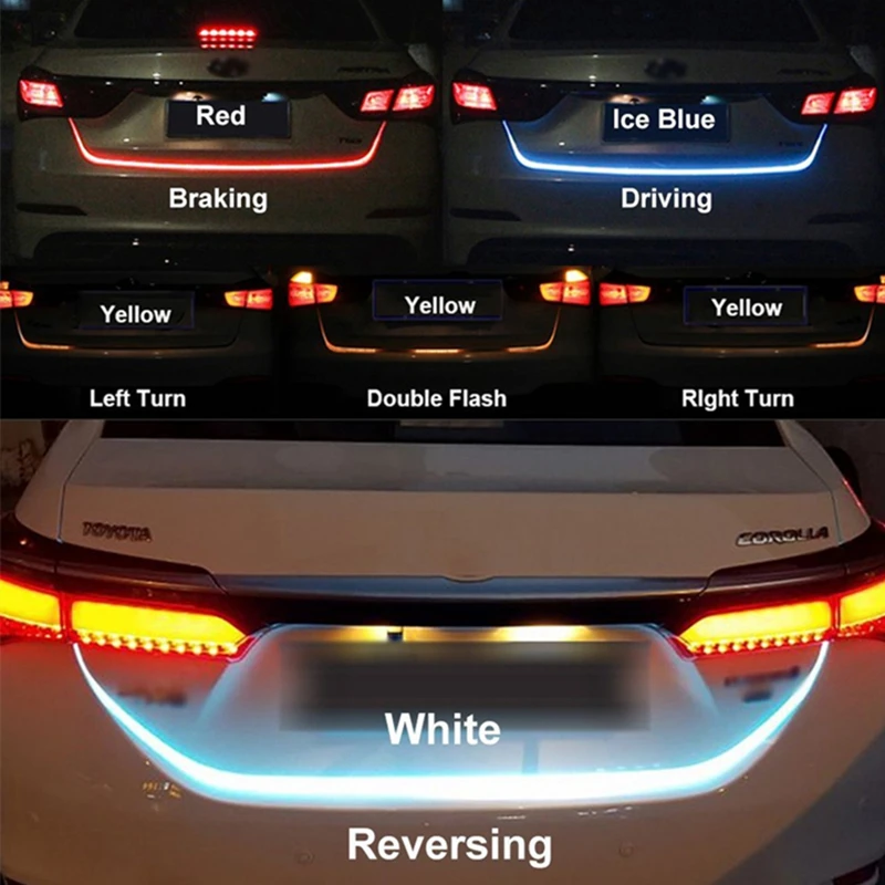 OKEEN Iceblue Running Tail LED trunk light strip Turn Signal Yellow Dynamic Streamer Brake red Reverse white led trunk strip
OKEEN Iceblue Running Tail LED trunk light strip Turn Signal Yellow Dynamic Streamer Brake red Reverse white led trunk strip