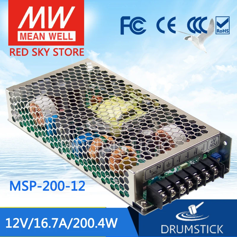 Meanwell MSP 200 12 12V 16.7A meanwell 4 W одиночный выход медицинский тип электрического