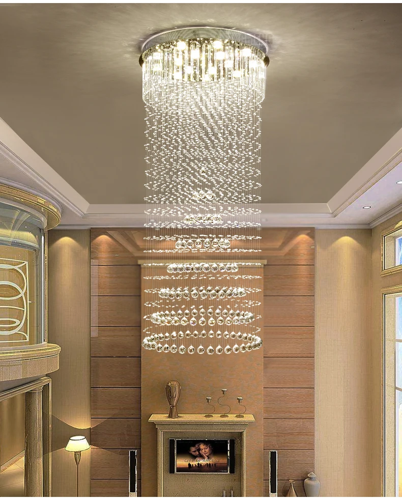 LED Modern Creative Ceiling Light Luxury K9 Crystal For Stairs Restaurant Living Room Home Lighting Engineering Light
LED Modern Creative Ceiling Light Luxury K9 Crystal For Stairs Restaurant Living Room Home Lighting Engineering Light