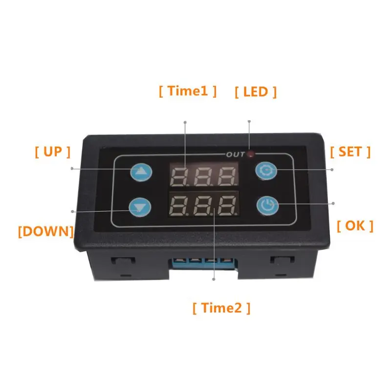 DC12V AC220V/85-265V Digital Display Time Relay Module Timer Cycle Control Relay Module
DC12V AC220V/85-265V Digital Display Time Relay Module Timer Cycle Control Relay Module