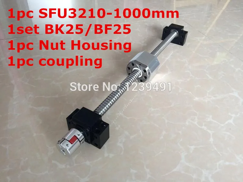 SFU3210- 1000mm Ballscrew with Ballnut + BK25/ BF25 Support + 3210 Nut Housing + 20mm* 14mm Coupling CNC parts
SFU3210- 1000mm Ballscrew with Ballnut + BK25/ BF25 Support + 3210 Nut Housing + 20mm* 14mm Coupling CNC parts