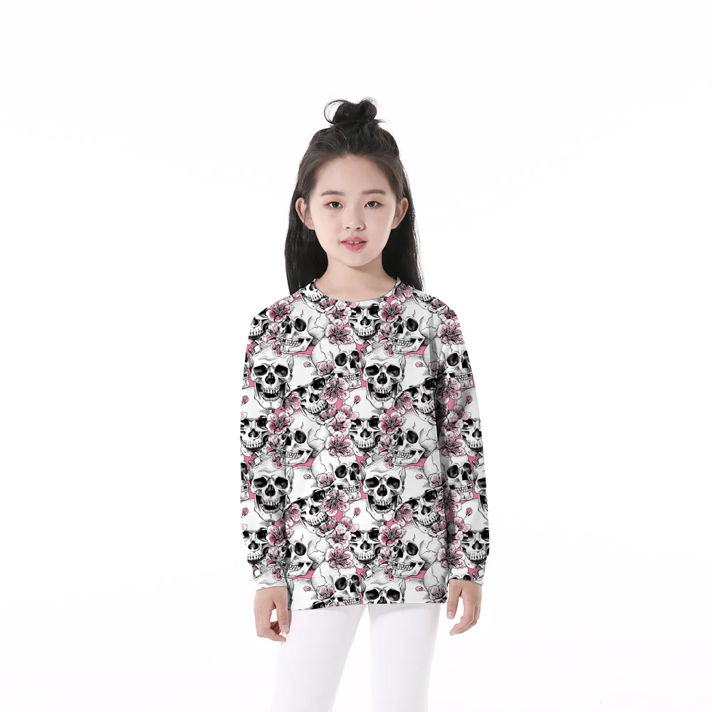 Girls 4-12 Y Spring Autumn Hoodless Long Sleeve 3D Digital Print Halloween Skulls Pattern Hoodies Casual Loose Fit Girls Hoodies
Girls 4-12 Y Spring Autumn Hoodless Long Sleeve 3D Digital Print Halloween Skulls Pattern Hoodies Casual Loose Fit Girls Hoodies