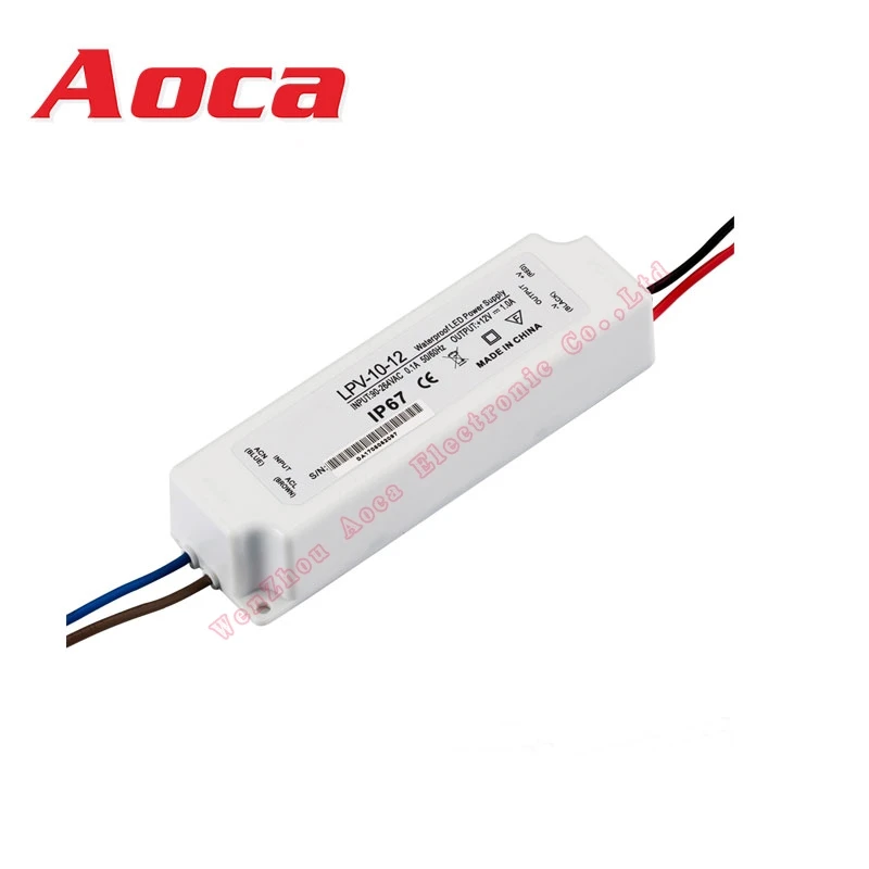 LightingWill Waterproof IP67 LED Power Supply Driver Transformer 10W 110V AC to 12V 24V DC Low Voltage for Outdoor Use
LightingWill Waterproof IP67 LED Power Supply Driver Transformer 10W 110V AC to 12V 24V DC Low Voltage for Outdoor Use