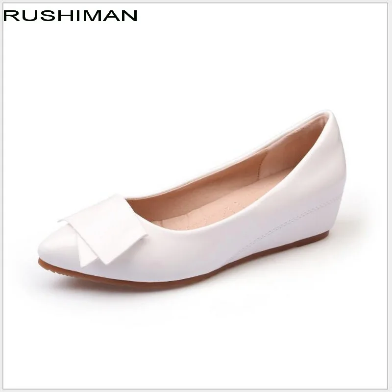 RUSHIMAN New women casual flat shoes woman Pointed toe Ballet Flats loafers fashion bowtie Autumn Ladies Shoes Patent Leather
RUSHIMAN New women casual flat shoes woman Pointed toe Ballet Flats loafers fashion bowtie Autumn Ladies Shoes Patent Leather