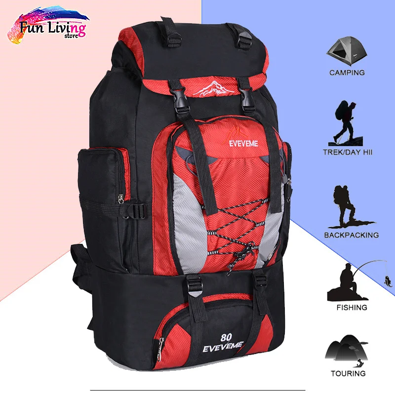 Sports Backpacks 80L Camping Hiking Climbing Bags Outdoor Sports Bags Travel Waterproof Shoulder Men Climbing Fishing Rucksack
Sports Backpacks 80L Camping Hiking Climbing Bags Outdoor Sports Bags Travel Waterproof Shoulder Men Climbing Fishing Rucksack