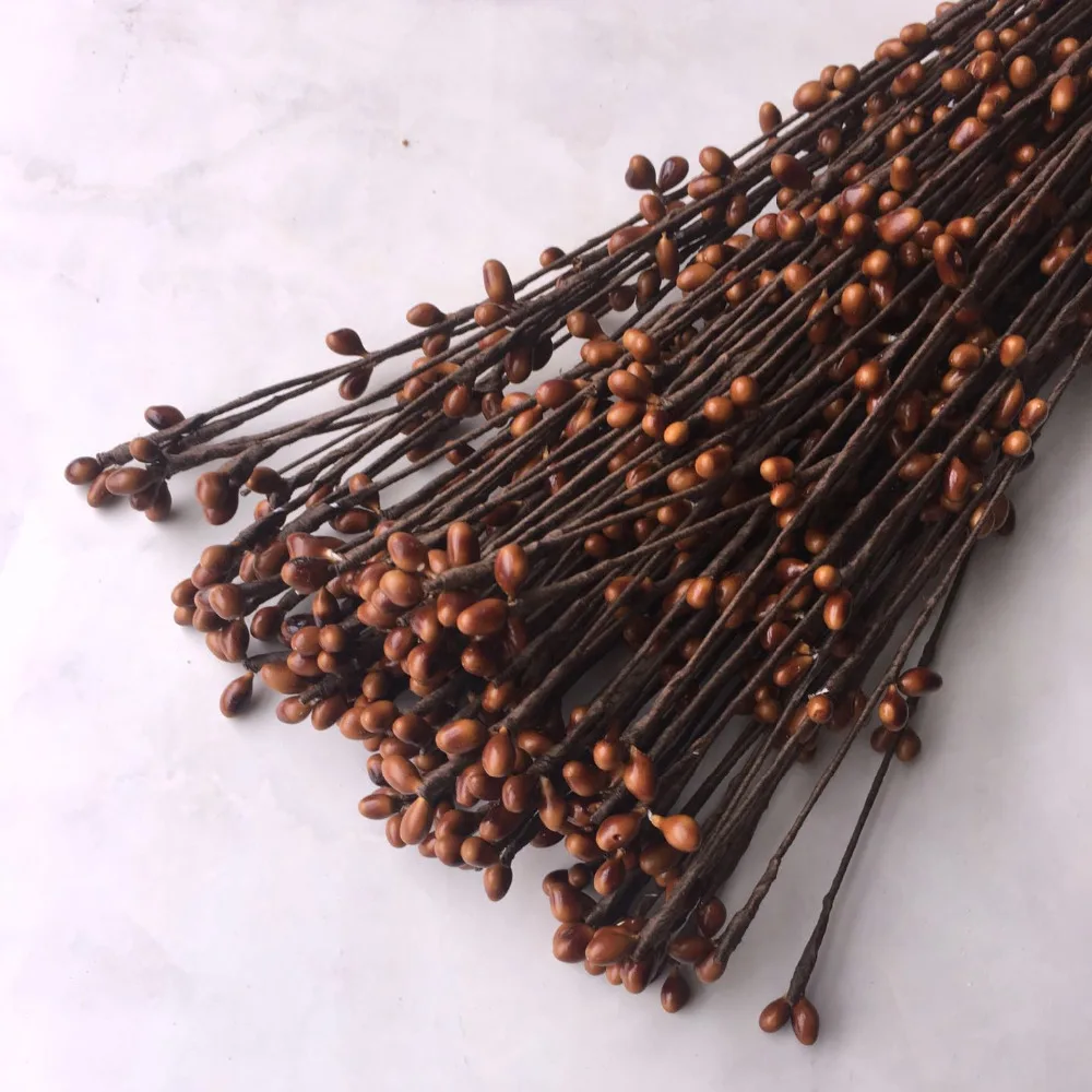 Новые цвета коричневый 50/100 стебли Пип ягоды проволока DIY ручной работы цветок