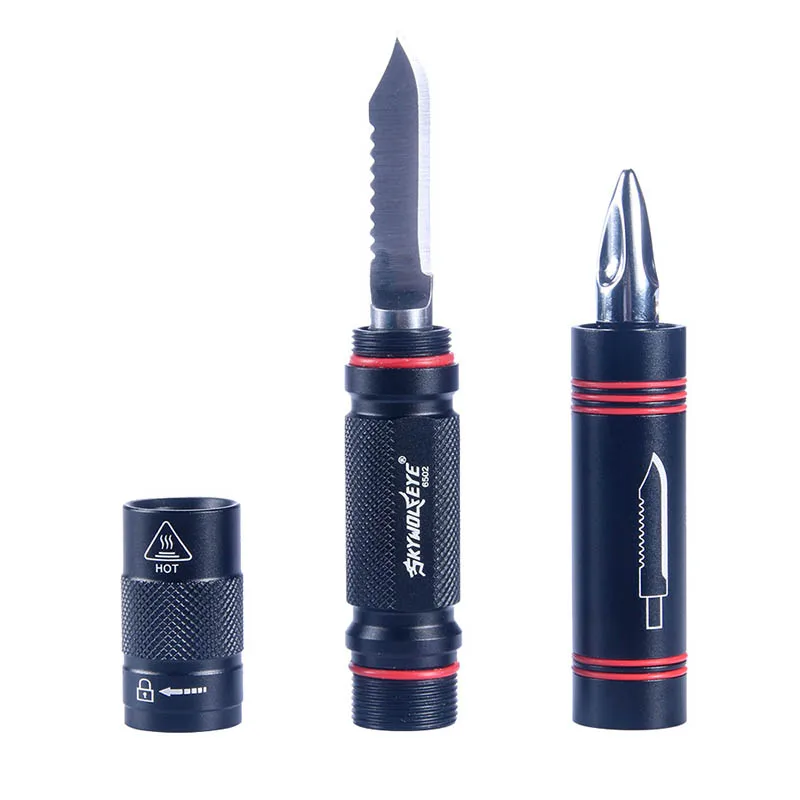 Multifunction Rechargeable LED Flashlight Torch Super Bright Light Lamp with Blades Emergency Tool --M25
Multifunction Rechargeable LED Flashlight Torch Super Bright Light Lamp with Blades Emergency Tool --M25