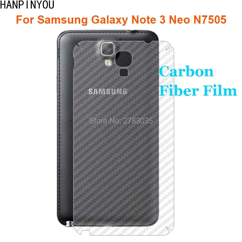 Прочная защитная пленка на заднюю панель из углеродного волокна для Samsung Galaxy Note 3