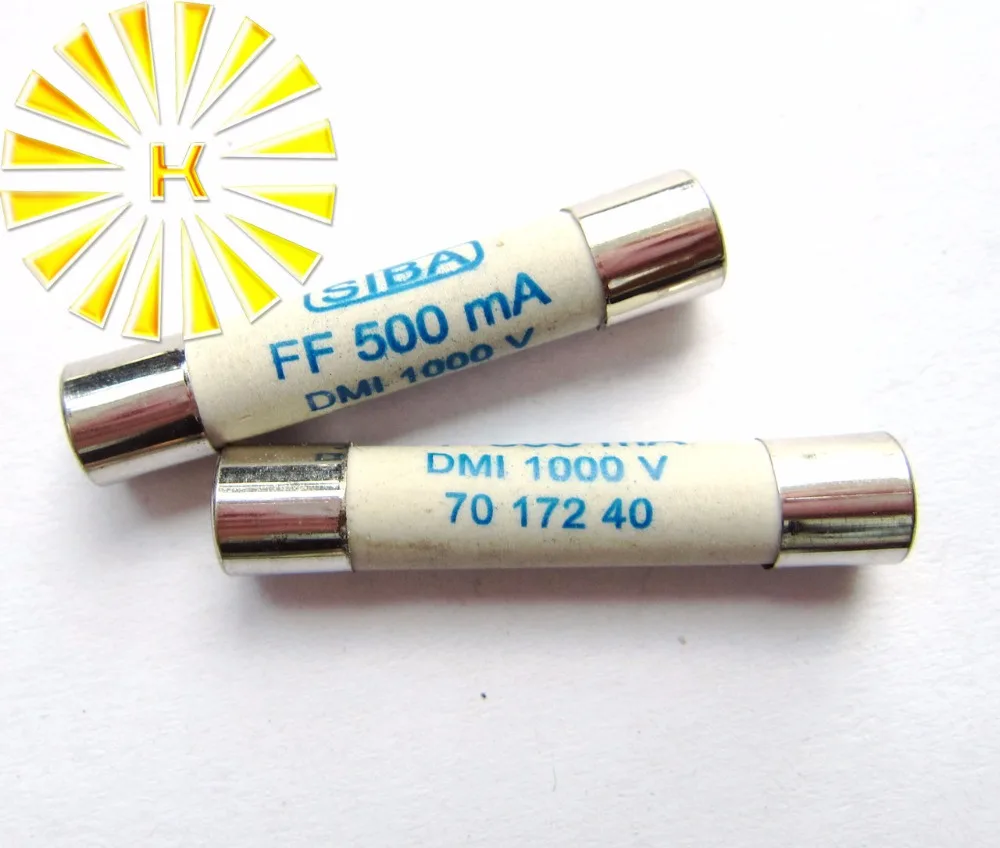 Бесплатная доставка 10 шт. x FF500mA FF 500mA 1000 В 6 3*32 мм керамический предохранитель для