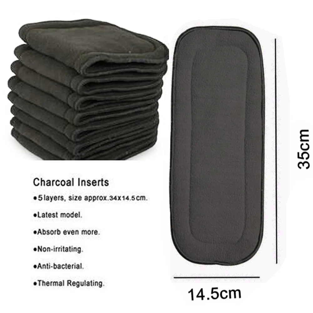 100 pcs Washable Bamboo Charcoal Inserts for Cloth Diapers Reusable 5 Layers Baby Dipaer Inserts Soft Absorbency Nappy Liners
100 pcs Washable Bamboo Charcoal Inserts for Cloth Diapers Reusable 5 Layers Baby Dipaer Inserts Soft Absorbency Nappy Liners
