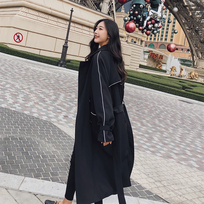 Female Long Trench Coat Women Fashion Ladies Casual Loose Long Top Overcoats Autumn New Outerwear Female Cardigan
Female Long Trench Coat Women Fashion Ladies Casual Loose Long Top Overcoats Autumn New Outerwear Female Cardigan
