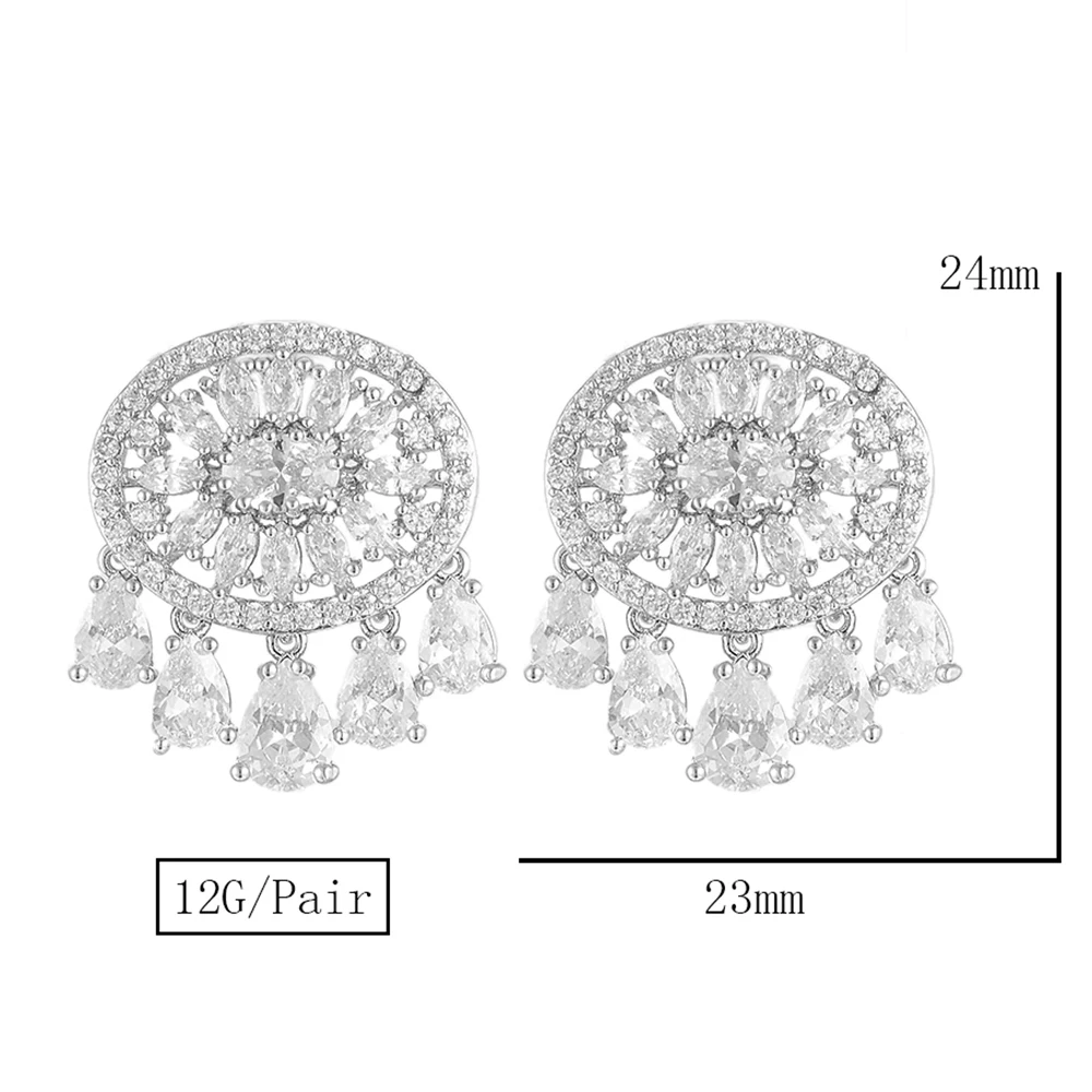 missvikki Luxury Noble Fashion Stud Earring Bohemia Bridal Wedding Engagement Prong with Full Cubic Zirconia New Design Jewelry
missvikki Luxury Noble Fashion Stud Earring Bohemia Bridal Wedding Engagement Prong with Full Cubic Zirconia New Design Jewelry