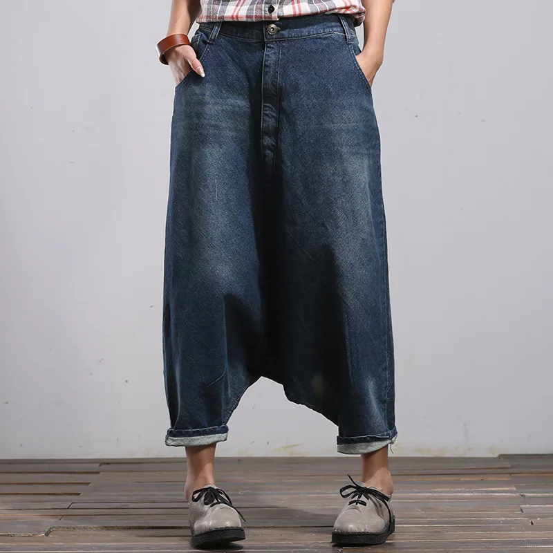 Vintage Bohemian Cotton Denim Feminino Pantalon Taille Haute Femme Wide Leg Boyfriend Jeans Blue Haren Pants for Women Trousers
Vintage Bohemian Cotton Denim Feminino Pantalon Taille Haute Femme Wide Leg Boyfriend Jeans Blue Haren Pants for Women Trousers
