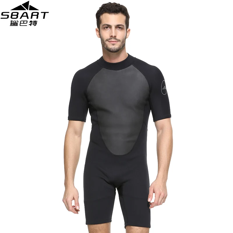 SBART Short Sleeve 2MM Neoprene Wetsuit Men For Surfing One piece Triathlon Scuba Diving Spearfishing women 2016 | Спорт и