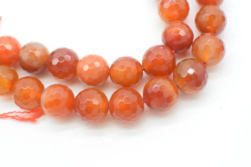 

loose beads red agate faceted round 18mm 15" for DIY jewelry making FPPJ wholesale beads nature gem stone