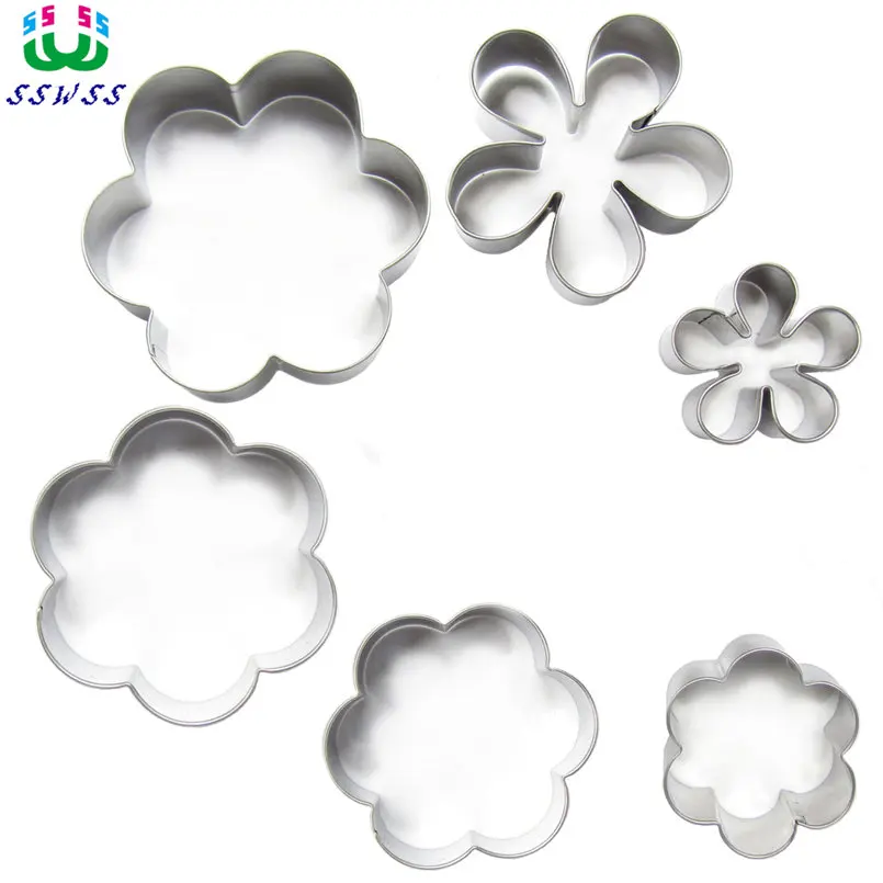 

Six Plum Blossom Set Shape Cake Cookie Biscuit Baking Molds,Fresh Flowers Cake Decorating Fondant Cutters Tools,Direct Selling