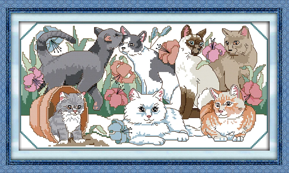 The cat party cross stitch kit aida 14ct 11ct count printed canvas stitches embroidery DIY handmade needlework
The cat party cross stitch kit aida 14ct 11ct count printed canvas stitches embroidery DIY handmade needlework