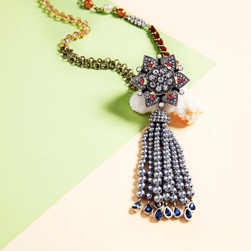 Personality Beaded Pearl Tassel Pendant Woman Necklace Fashion Exaggerated Long Sweater Chain Banquet Jewelry
Personality Beaded Pearl Tassel Pendant Woman Necklace Fashion Exaggerated Long Sweater Chain Banquet Jewelry