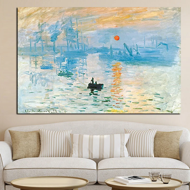 Claude Monet Impression Sunrise Famous Landscape Oil Painting on Canvas Art Poster Print Wall Picture for Living Room Cuadros
Claude Monet Impression Sunrise Famous Landscape Oil Painting on Canvas Art Poster Print Wall Picture for Living Room Cuadros