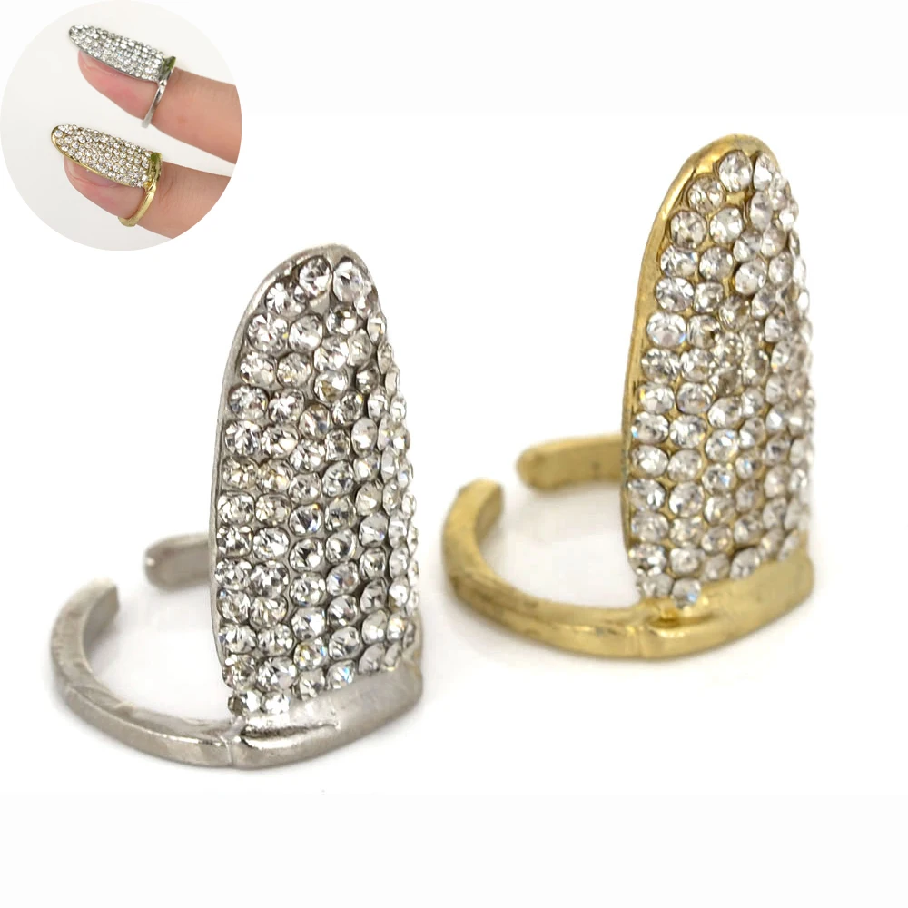 Exquisite Gold Silver Color Full Crystal Rhinestone Nail Rings Women Girls Cute Charm Fashion Fingernail Ring Jewelry Gifts
Exquisite Gold Silver Color Full Crystal Rhinestone Nail Rings Women Girls Cute Charm Fashion Fingernail Ring Jewelry Gifts