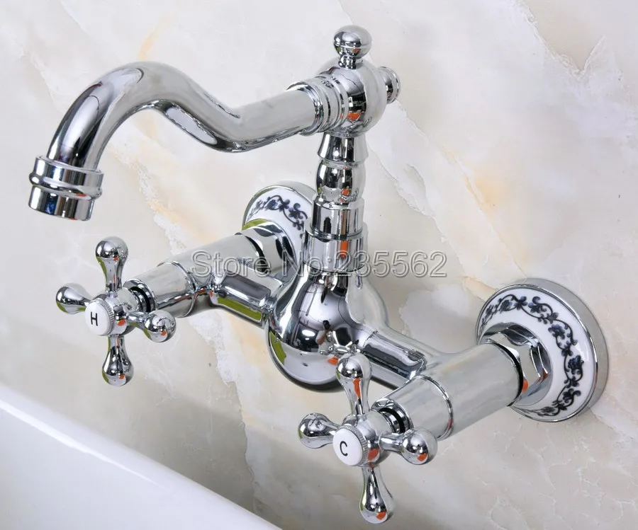 360 Swivel Kitchen Faucet Wall Mounted Double Handle Chrome Brass Kitchen Bathroom Faucet Hot & Cold Water Mixer Sink Ta[ lnf967
360 Swivel Kitchen Faucet Wall Mounted Double Handle Chrome Brass Kitchen Bathroom Faucet Hot & Cold Water Mixer Sink Ta[ lnf967