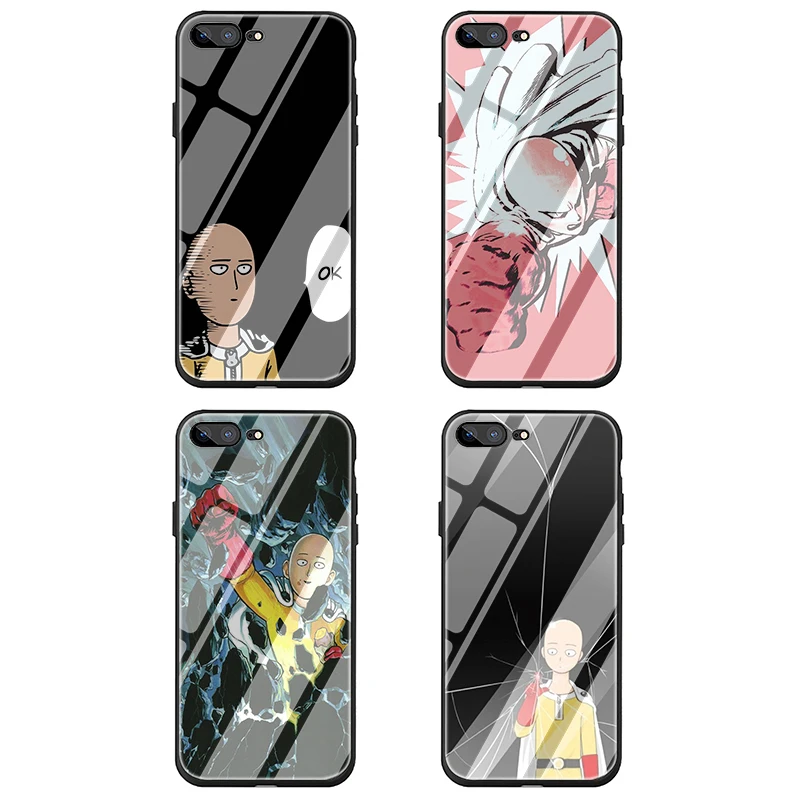 One Punch Man чехол из закаленного стекла для iPhone 5 5S SE 6 6s 7 8 Plus X XR XS 11 pro Max|Бамперы| |