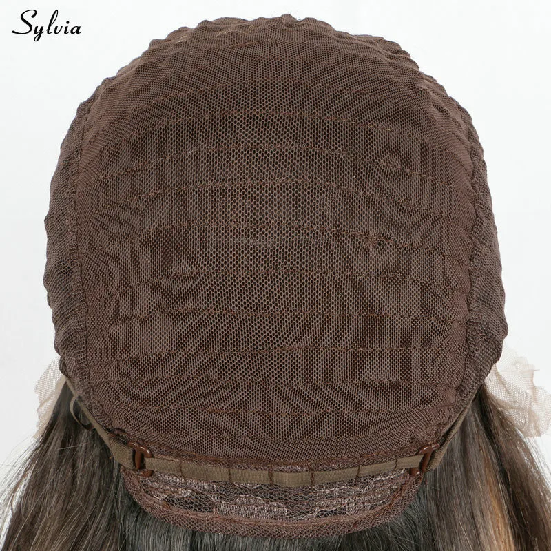 Sylvia Natural Handmade Hairline Dark Mixing Blonde Color Synthetic Lace Front Wigs For Women Long Wave Party Goods | Шиньоны и парики