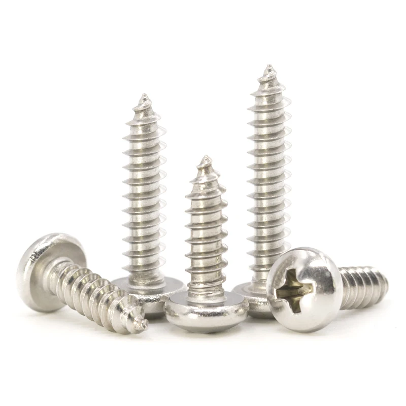Pan Head Screw Cross Phillips Metric Threaded Round Head Self-Tapping Bolt 304 Stainless Steel M3 M3.5 M4 M5
Pan Head Screw Cross Phillips Metric Threaded Round Head Self-Tapping Bolt 304 Stainless Steel M3 M3.5 M4 M5